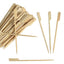 100-Pack Bamboo Skewers Paddle Shaped - Natural Eco Friendly Wooden Cocktail Picks for Food Display Party Snacks & Outdoor Cooking 6"