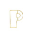 8" Tall Gold Freestanding 3D Decorative Wire Letter, Wedding Centerpiece - P