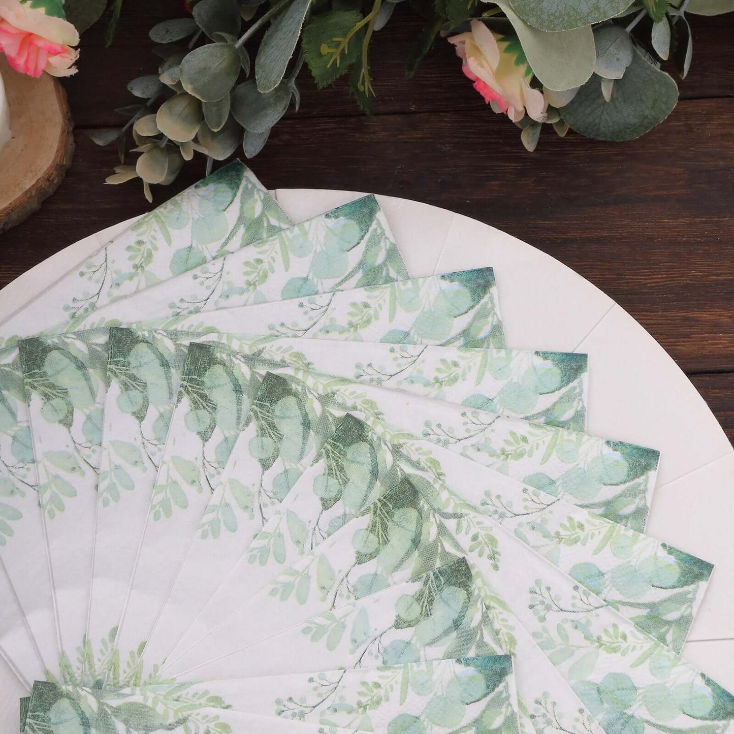 20-Pack Paper Beverage Napkins with Safari Animal Print - Jungle Theme 2 Ply Disposable Party Napkins 6.5"x6.5" 18GSM