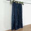 8ftx8ft Navy Blue 3D Leaf Petal Taffeta Event Curtain Drapes, Backdrop Event Panel With Rod Pocket