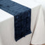 Taffeta Fabric 12"x108" Table Runner Navy Blue - 3D Leaf Petal Design