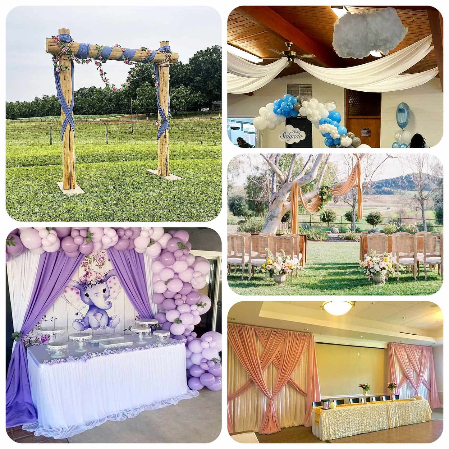 Navy Blue 4-Way Stretch Spandex Event Curtain Drapes, Wrinkle Free Backdrop Event Panel with Rod Pockets - 5ftx10ft