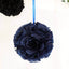 2 Pack 7" Navy Blue Artificial Silk Rose Kissing Ball, Flower Ball