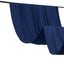 Navy Blue 4-Way Stretch Spandex Event Curtain Drapes, Wrinkle Free Backdrop Event Panel with Rod Pockets - 5ftx10ft