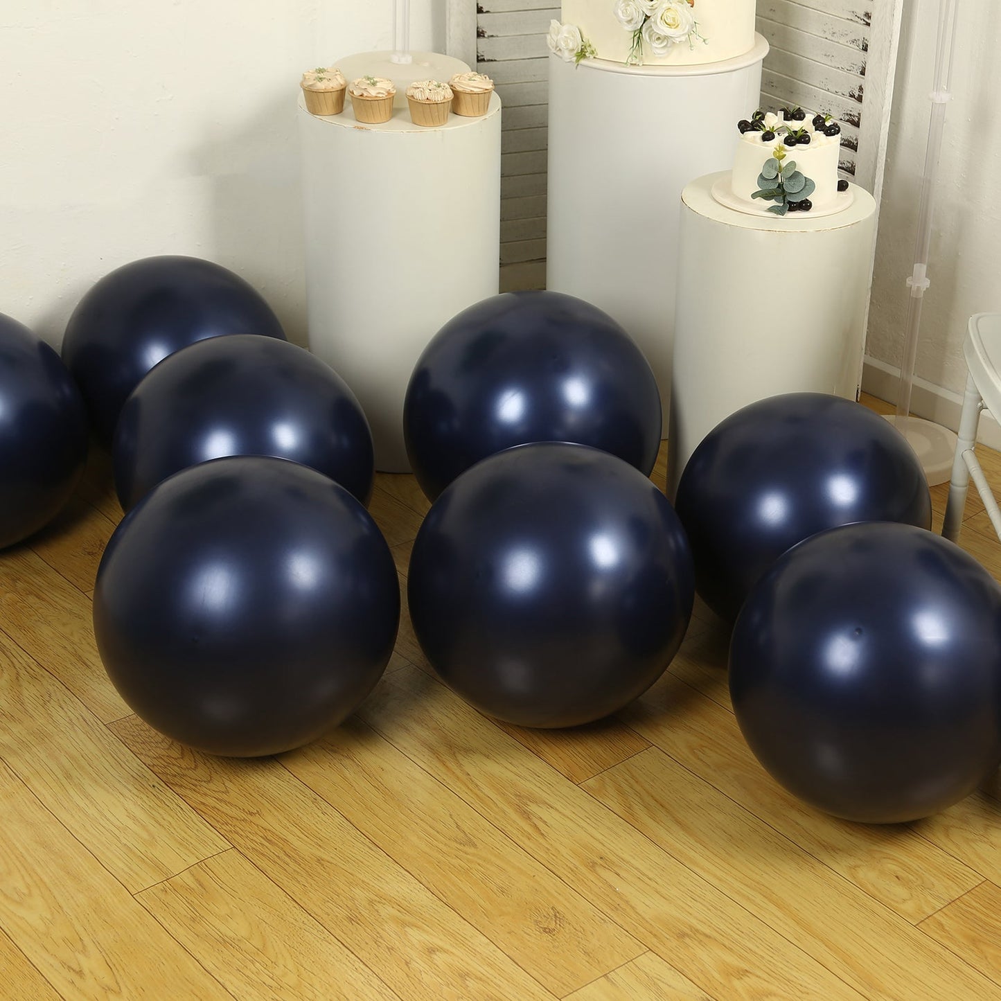 10 Pack Navy Blue Biodegradable Balloons, 18" Thickened Extra Strong Eco-friendly Latex Helium Party Balloons