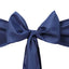 5 Pack Polyester Chair Sashes Navy Blue 6"x108"