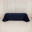 Cotton Blend 90"x156" Rectangle Tablecloth Navy Blue - Seamless Wrinkle-Resistant Table Cover