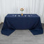 Premium Polyester 90"x156" Rectangle Tablecloth Navy Blue - Seamless 220GSM Stain-Resistant Table Cover