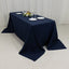 Fire Retardant Premium Polyester 90"x132" Rectangular Tablecloth Navy Blue - High-Performance Seamless Table Cover