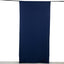 Navy Blue 4-Way Stretch Spandex Event Curtain Drapes, Wrinkle Free Backdrop Event Panel with Rod Pockets - 5ftx10ft