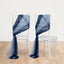 20-Pack Sheer Chair Drape Decor in Navy Blue and Dusty Blue â€“ 9ft Shimmer Sash, Wrinkle-Free