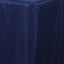 Fitted Polyester 96"x30" Rectangle Tablecloth Navy Blue - Durable and Easy to Maintain Table Cover
