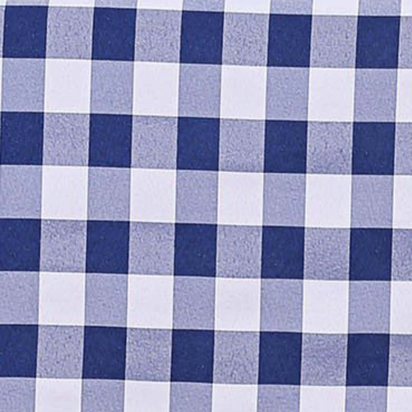 Polyester 60"x102" Rectangle Tablecloth White/Navy Blue - Checkered Buffalo Plaid Table Cover