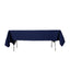 Lamour Satin 60"x102" Rectangle Tablecloth Navy Blue - Durable & Silky Soft Feel Table Cover