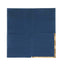 50-Pack Paper Beverage Napkins Navy Blue with Gold Foil Edge - 2 Ply Disposable Soft 18GSM Cocktail Napkins 5"x5"