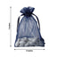 10 Pack 5"x7" Navy Blue Organza Drawstring Wedding Party Favor Gift Bags