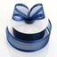 25 Yards 1.5" Navy Blue Sheer Organza Ribbon With Satin Edges