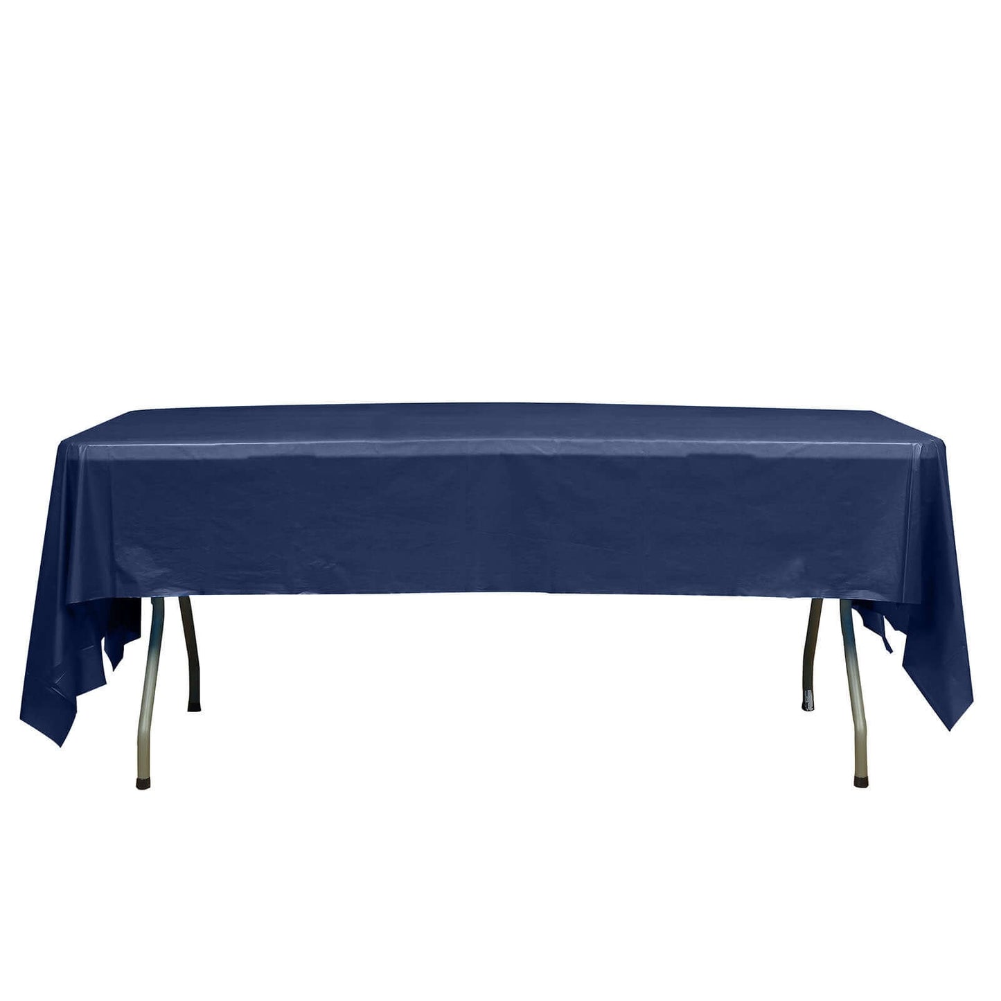 5-Pack Plastic Table Covers Navy Blue Rectangle - Reliable PVC Disposable Covers for Gatherings 54"x108"