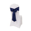 5 Pack Lamour Satin 6"x106" Chair Sashes Navy Blue - Stylish Reusable Decorative Bows