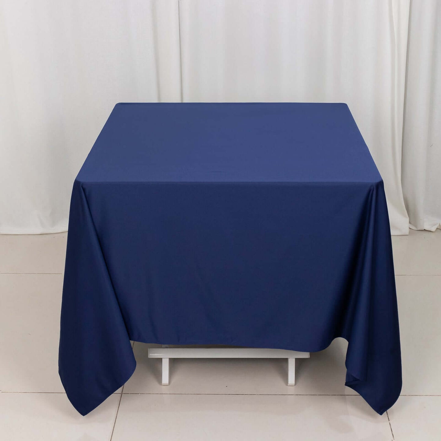 Scuba Square 70"x70" Tablecloth Navy Blue - Wrinkle Free & Stain Resistant Table Cover