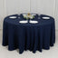 Fire Retardant Premium Polyester 120" Round Tablecloth Navy Blue - High-Performance Seamless Table Cover