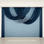Navy Blue Sheer Chiffon Valance Curtain 4ft x 6ft â€“ Wedding Arch Drape with Rod Pocket Voile Backdrop Panel