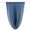 Navy Blue Sheer Chiffon Valance Curtain 4ft x 6ft â€“ Wedding Arch Drape with Rod Pocket Voile Backdrop Panel