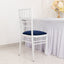 5 Pack Spandex Seat Pad Slipcovers for Chiavari Chairs Navy Blue - Washable Stretch Fitted Design for Dining Chairs