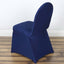 Spandex Chair Cover for Banquet Chairs Navy Blue - Stretch 160GSM Fabric with Slip-On Slipcover