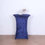 Crushed Velvet Spandex 30" Round Cocktail Table Cover Navy Blue Smooth Highboy Tablecloth