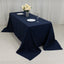 Fire Retardant Premium Polyester 90"x132" Rectangular Tablecloth Navy Blue - High-Performance Seamless Table Cover