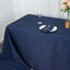 Premium Polyester 90"x132" Rectangle Tablecloth Navy Blue - Seamless 220GSM Stain-Resistant Table Cover