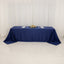 Lamour Satin 90"x156" Rectangle Tablecloth Navy Blue - Luxurious, Soft Seamless Table Cover