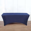 Stretch Spandex 96"x30" Rectangle Table Cover Navy Blue - Durable Form-Fitting Tablecloth