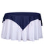 Polyester 54"x54" Table Overlay Square Tablecloth Navy Blue - Wrinkle-Resistant & Durable Table Cover