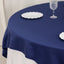 Lamour Satin 72"x72" Table Overlay Square Tablecloth Navy Blue - Smooth Finish Table Topper
