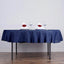 Polyester 90" Round Tablecloth Navy Blue - Stain & Wrinkle-Resistant Table Cover