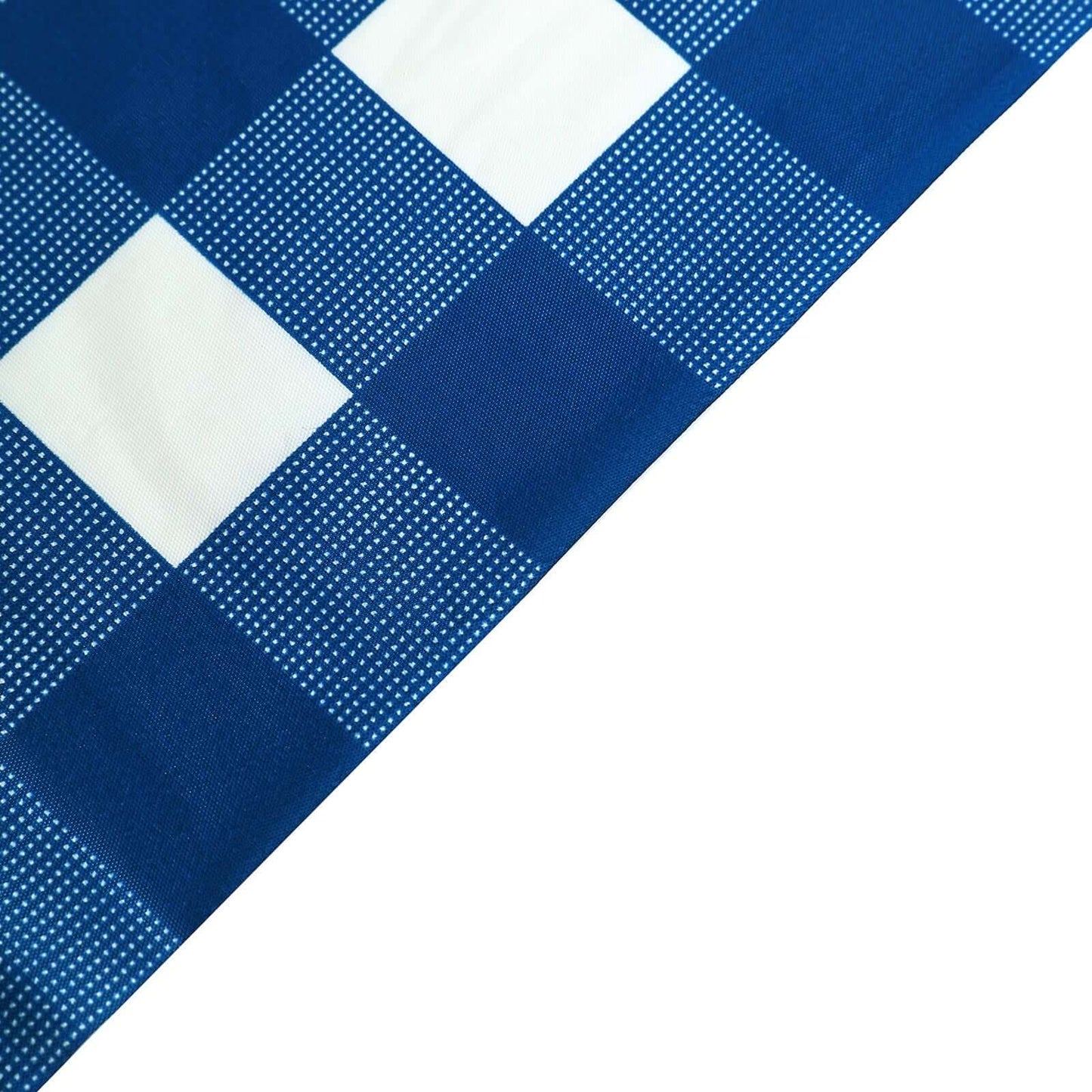 5-Pack Plastic Table Covers Navy Blue Checkered Rectangle - Durable PVC Disposable Covers for Events 54"x108"