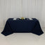 Fire Retardant Premium Polyester 90"x132" Rectangular Tablecloth Navy Blue - High-Performance Seamless Table Cover