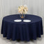 Cotton Blend 108" Round Tablecloth Navy Blue - Wrinkle-Resistant Design