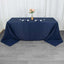 Premium Polyester 90"x132" Rectangle Tablecloth Navy Blue - Seamless 220GSM Stain-Resistant Table Cover