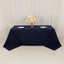 Cotton Blend 90"x132" Rectangle Tablecloth Navy Blue - Seamless Wrinkle-Resistant Table Cover