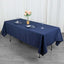 Premium Polyester 60"x102" Rectangle Tablecloth Navy Blue - Durable 220GSM Wrinkle-Resistant Table Cover