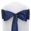 5 Pack Taffeta 6"x106" Chair Sashes Navy Blue Accordion Crinkle Texture - Stylish Decor for Weddings & Gatherings