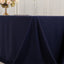 Cotton Blend 90"x156" Rectangle Tablecloth Navy Blue - Seamless Wrinkle-Resistant Table Cover