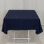 Cotton Blend 54"x54" Square Tablecloth Navy Blue - Wrinkle-Resistant Table Cover