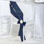 5 Pack Taffeta 6"x106" Chair Sashes Navy Blue Accordion Crinkle Texture - Stylish Decor for Weddings & Gatherings