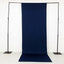 Navy Blue 4-Way Stretch Spandex Event Curtain Drapes, Wrinkle Free Backdrop Event Panel with Rod Pockets - 5ftx14ft