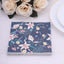 20-Pack Paper Beverage Napkins with Water Lily Floral Design Navy Blue - 2 Ply Soft 18GSM Wedding Napkins 6.5"x6.5"