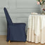 Polyester Slip On Banquet Chair Covers Navy Blue - Stain-Resistant Reusable Durable Fabric